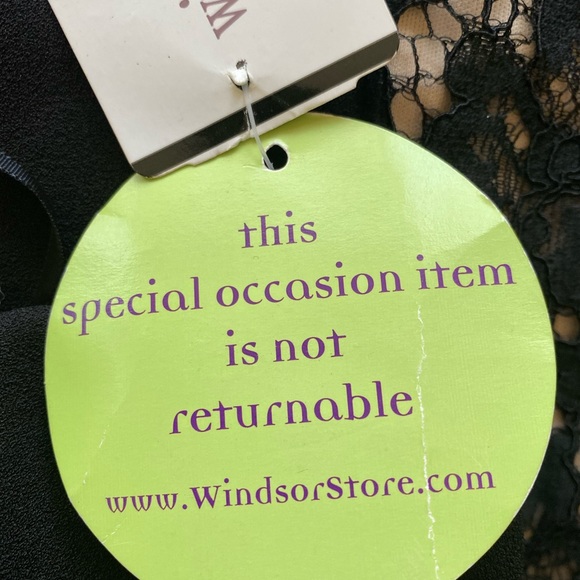 WINDSOR 🖤BLACK🖤 STRAPLESS MERMAID PROM FORMAL DRESS SIZE MEDIUM 🌟NWT🌟 - Picture 11 of 16